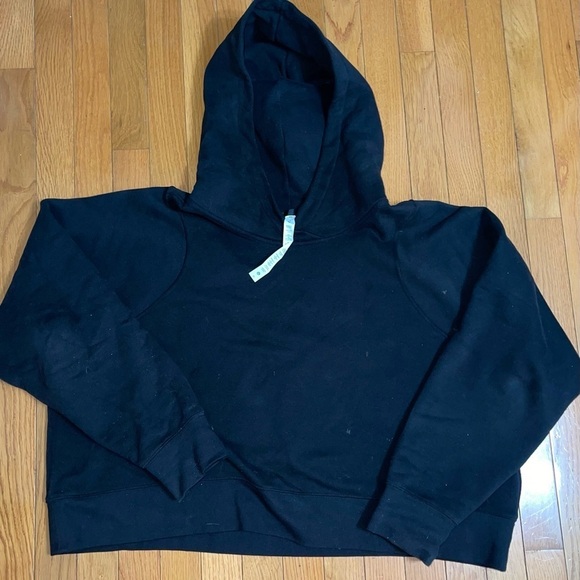lululemon athletica Tops - Lululemon loungeful Black cropped Hoodie